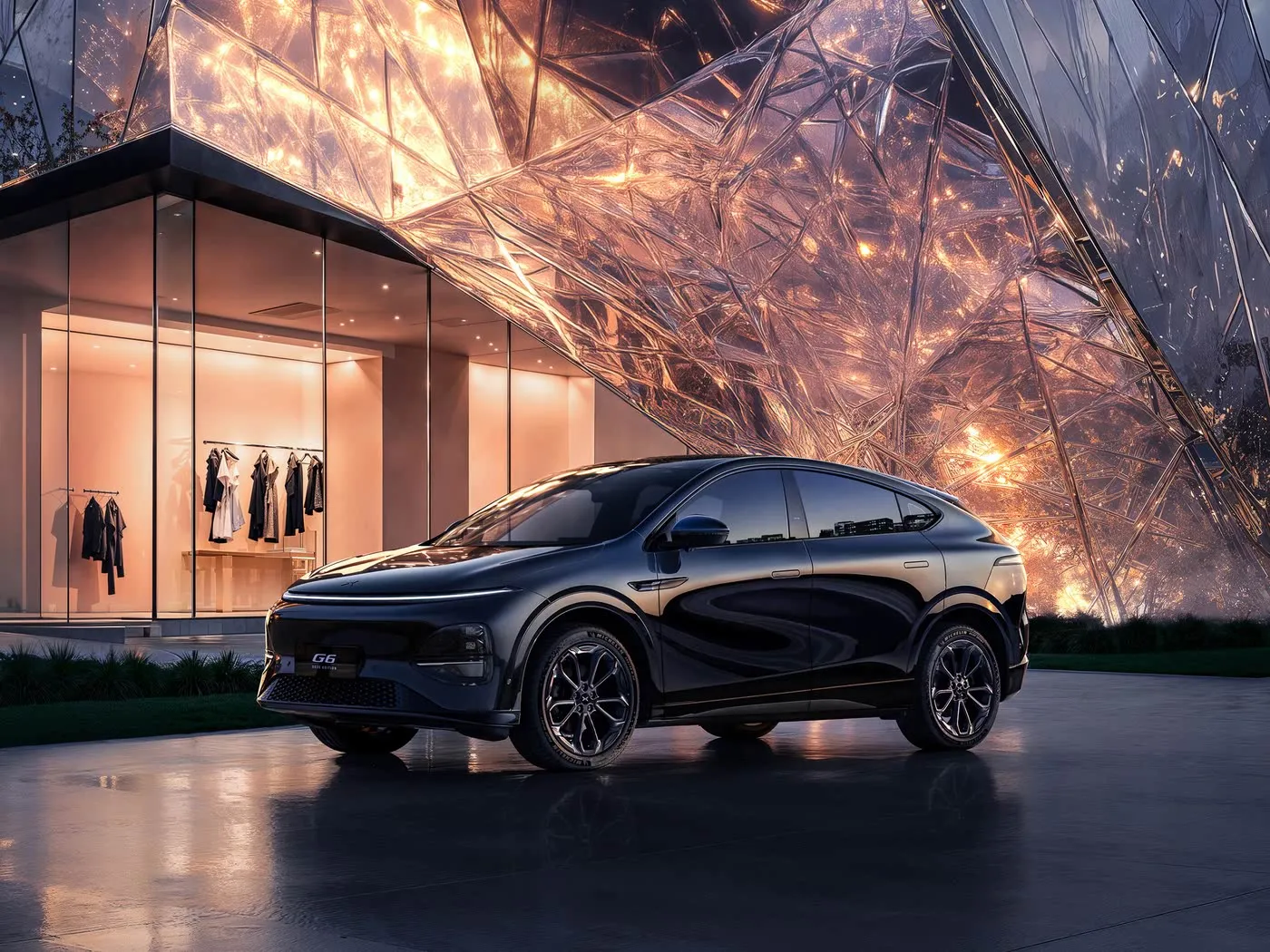Xpeng G6 電動ミニ SUV 自動ギアボックス 4WD ドライブリチウム電池新エネルギー車左ステアリング燃料電池エンジン EV